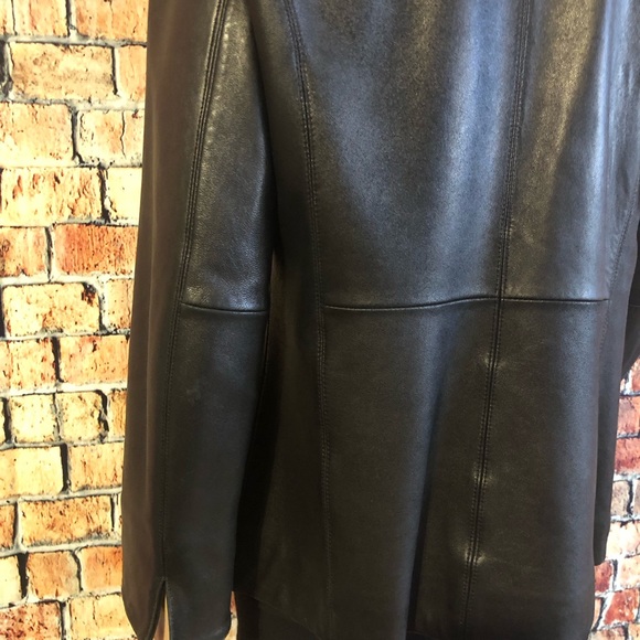 VINTAGE Lord& Taylor Buttery Leather Jacket Zip Front with 2 Slit Pockets size 6 - Picture 9 of 15